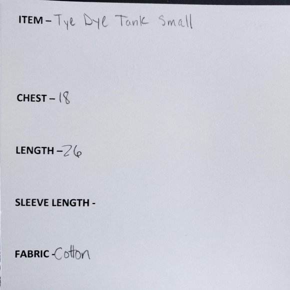 Tye Dye Tank Top Womens Size Small Pre Shrunk - Picture 7 of 7